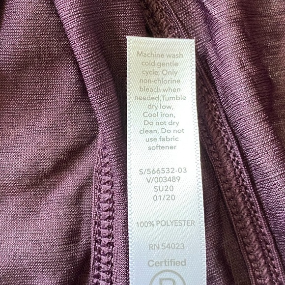 Athleta Purple Vapor Hooded Sheer Pullover Cropped Tee Sz: Large - Picture 9 of 9